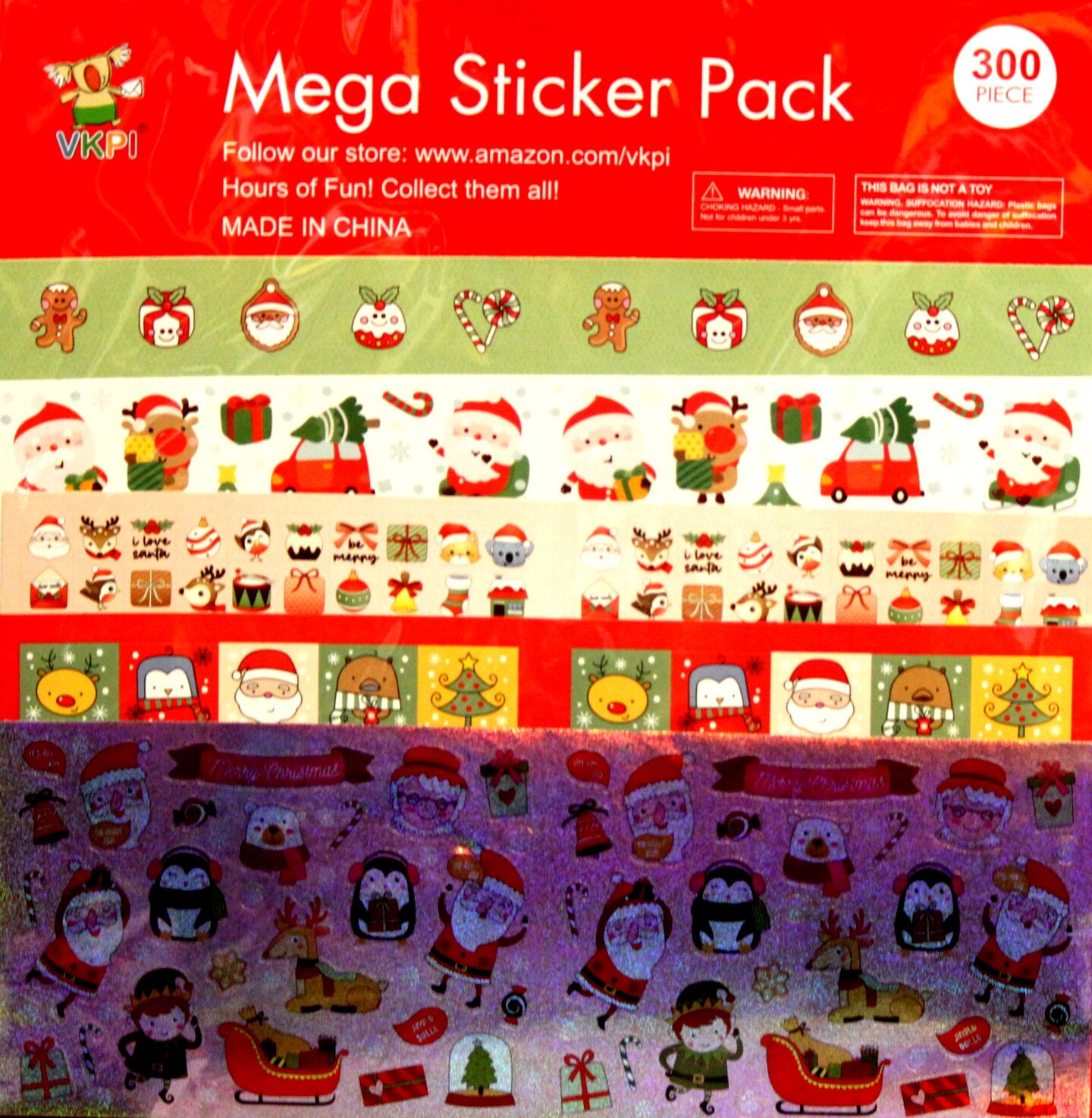 Mega Christmas Sticker Pack 300 Piece