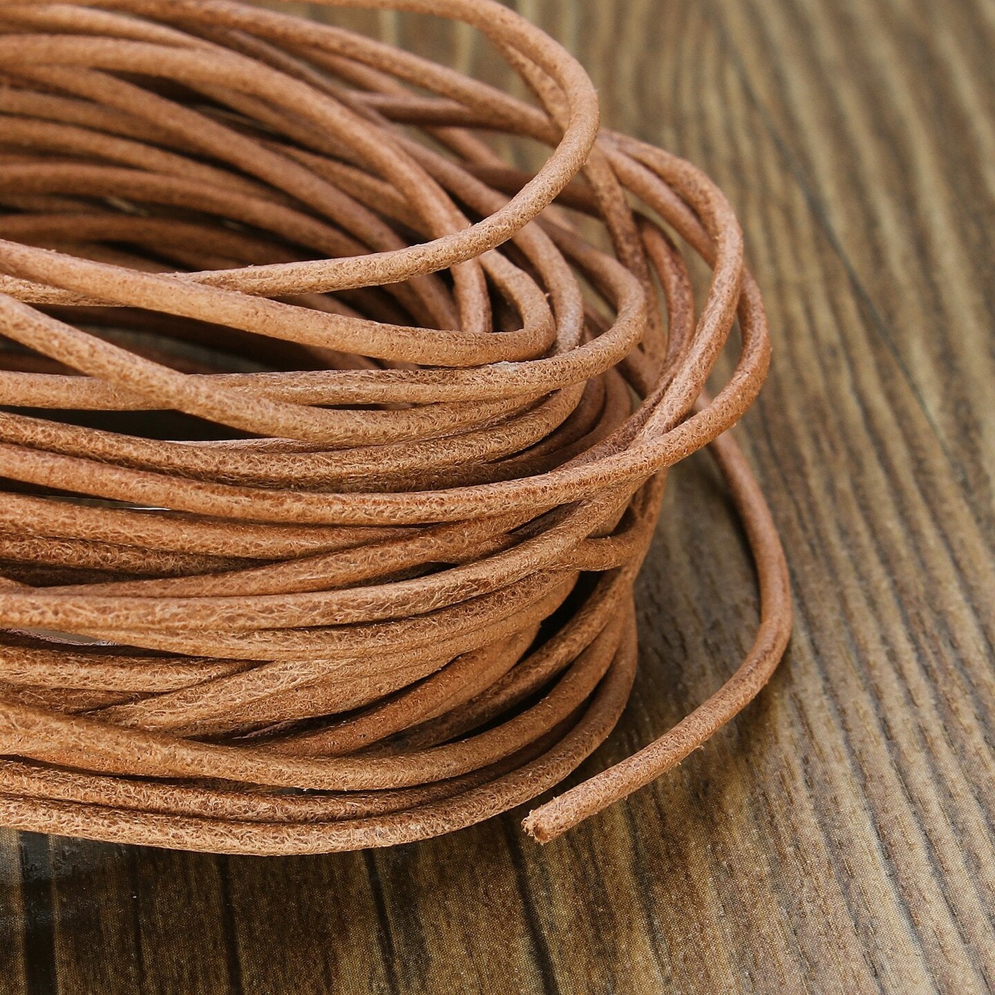 11 yard Genuine Round Leather Cord Natural Leather Strips for Jewelry Making Bracelet Necklace Beading (1.0mm)