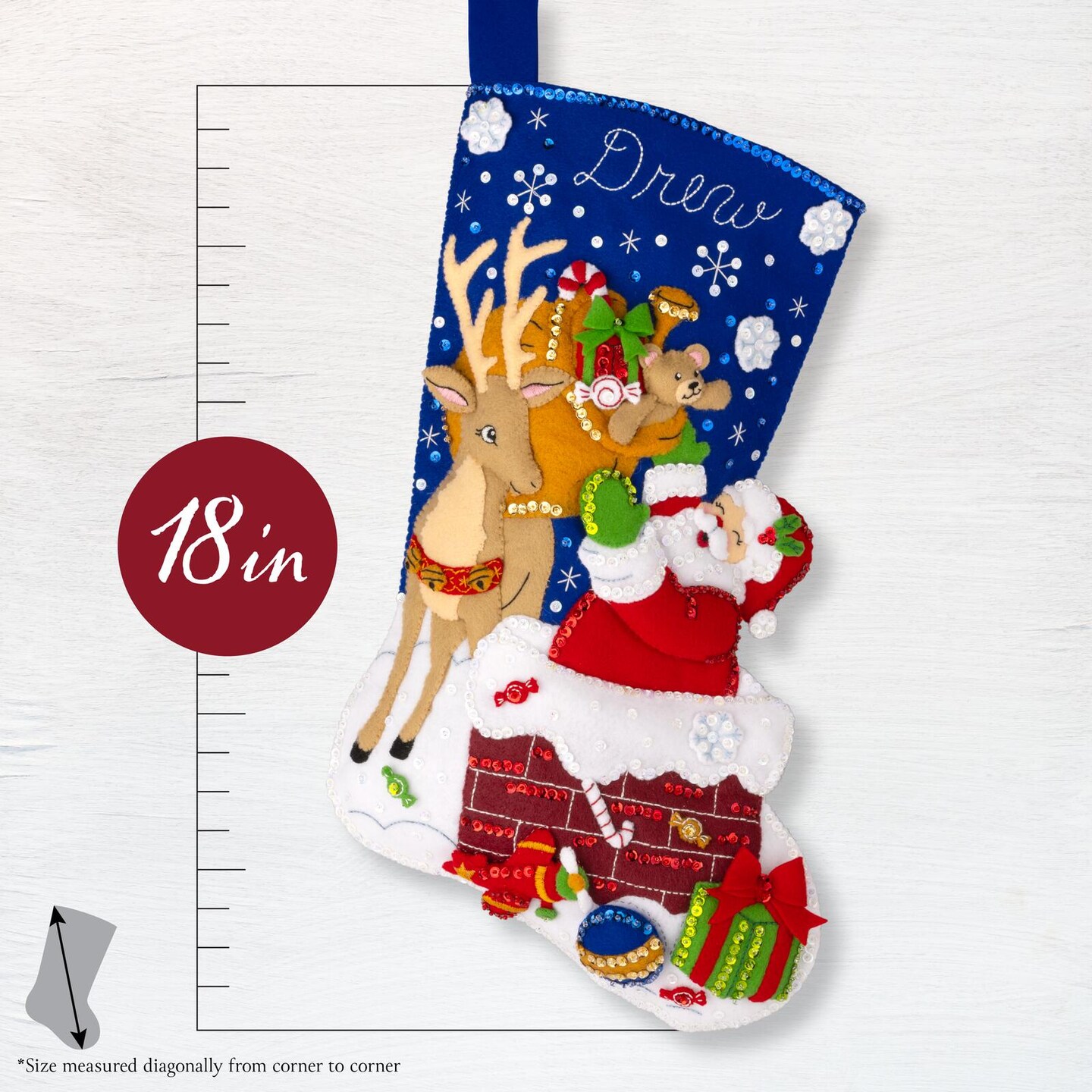 Bucilla Santa&#x27;s Toy Delivery Felt Stocking Kit