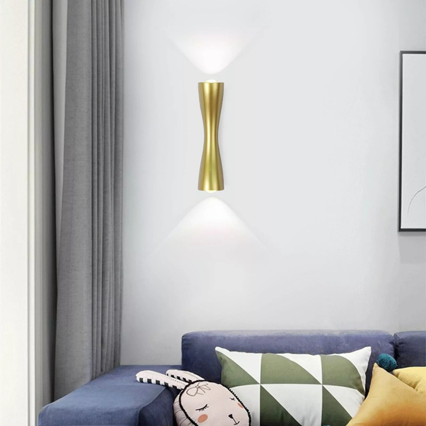 Modern LED Up Down Wall Light Sconce Dual Head Lamp Fixtures Outdoor Porch Lamp
