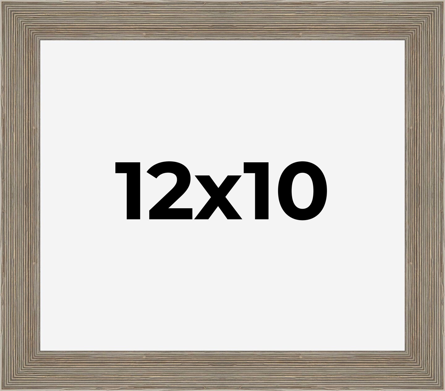 12x10 Wide Barnwood Picture Frame with UV-Resistant Acrylic &#x26; Acid Free Backing, Available in 6 Paint Finishes - Grey, Brown, White, and Black