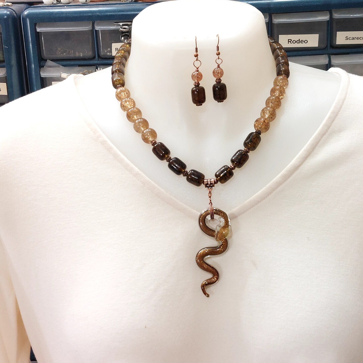 Murano Glass Beaded Snake Necklace | MakerPlace by Michaels