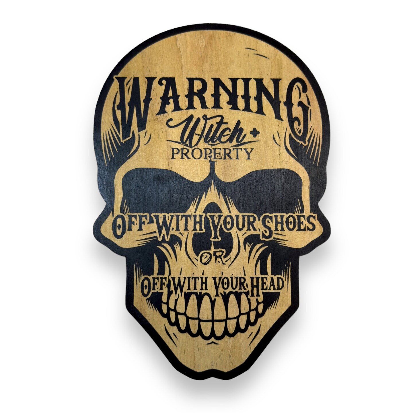 Sign - Black - Off with your shoes Halloween Sign Sign - Black - Off with your shoes Halloween Sign