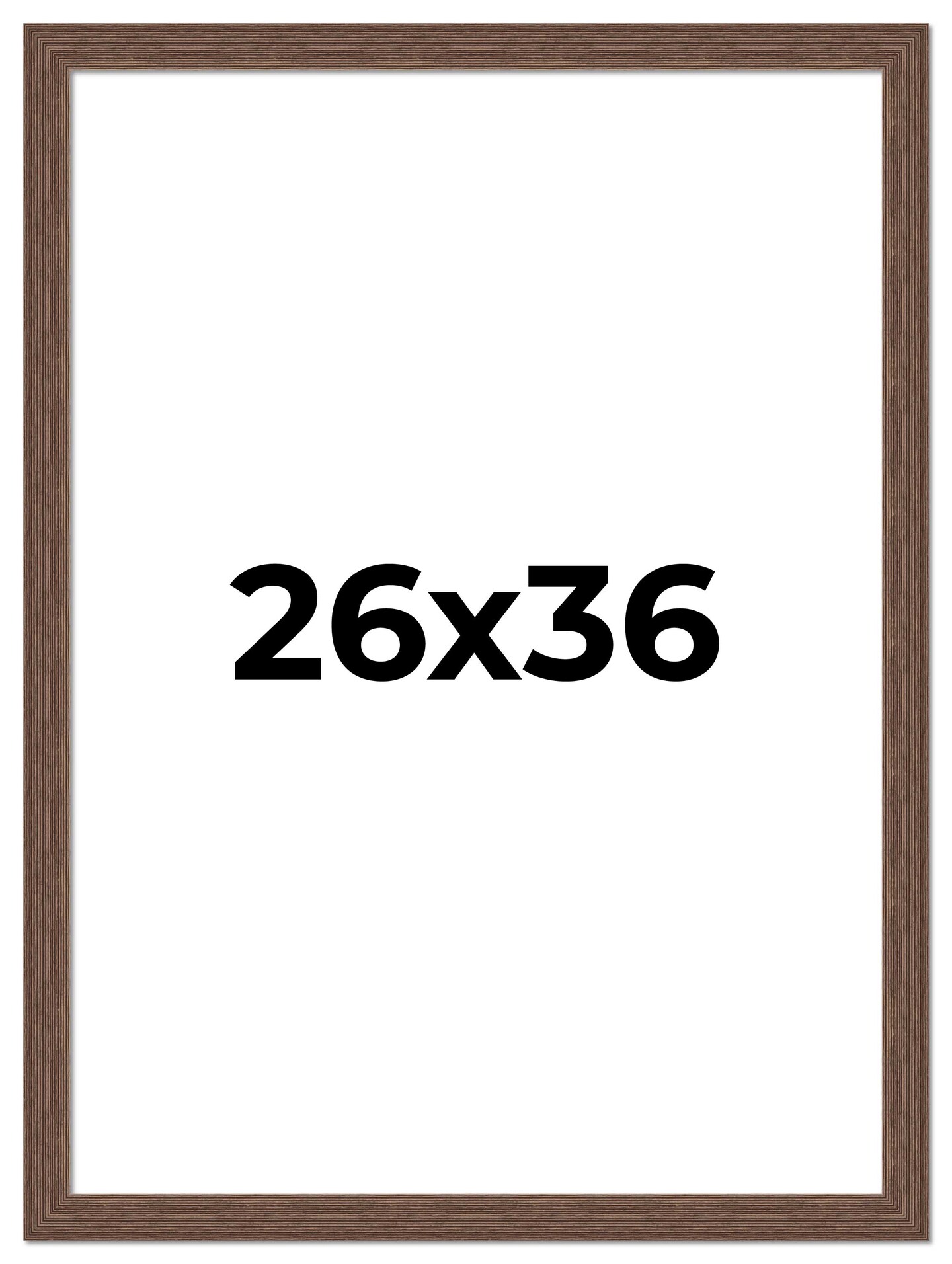 26x36 Wide Barnwood Picture Frame with UV-Resistant Acrylic & Acid Free Backing, Available in 6 Paint Finishes - Grey, Brown, White, and Black