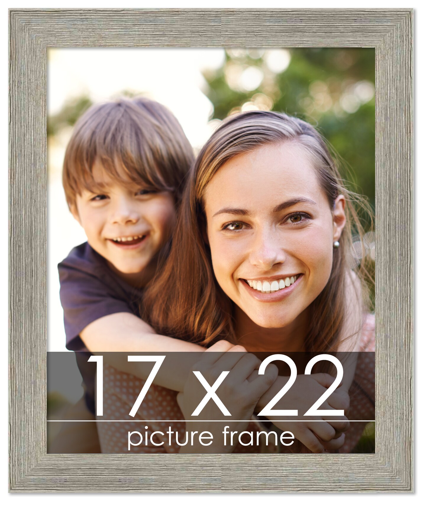 17x22 Wide Barnwood Picture Frame with UV-Resistant Acrylic & Acid Free Backing, Available in 6 Paint Finishes - Grey, Brown, White, and Black