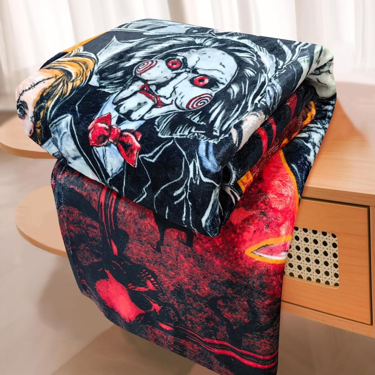 Halloween Horror Blanket Gifts for Women Men Adults Kids, Spooky Blanket, Halloween Fleece Throw Blanket, Halloween Blankets and Throws, 50"X60"