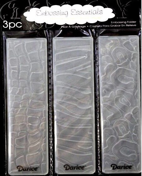 Darice Animal Prints Embossing Folders-3 Piece