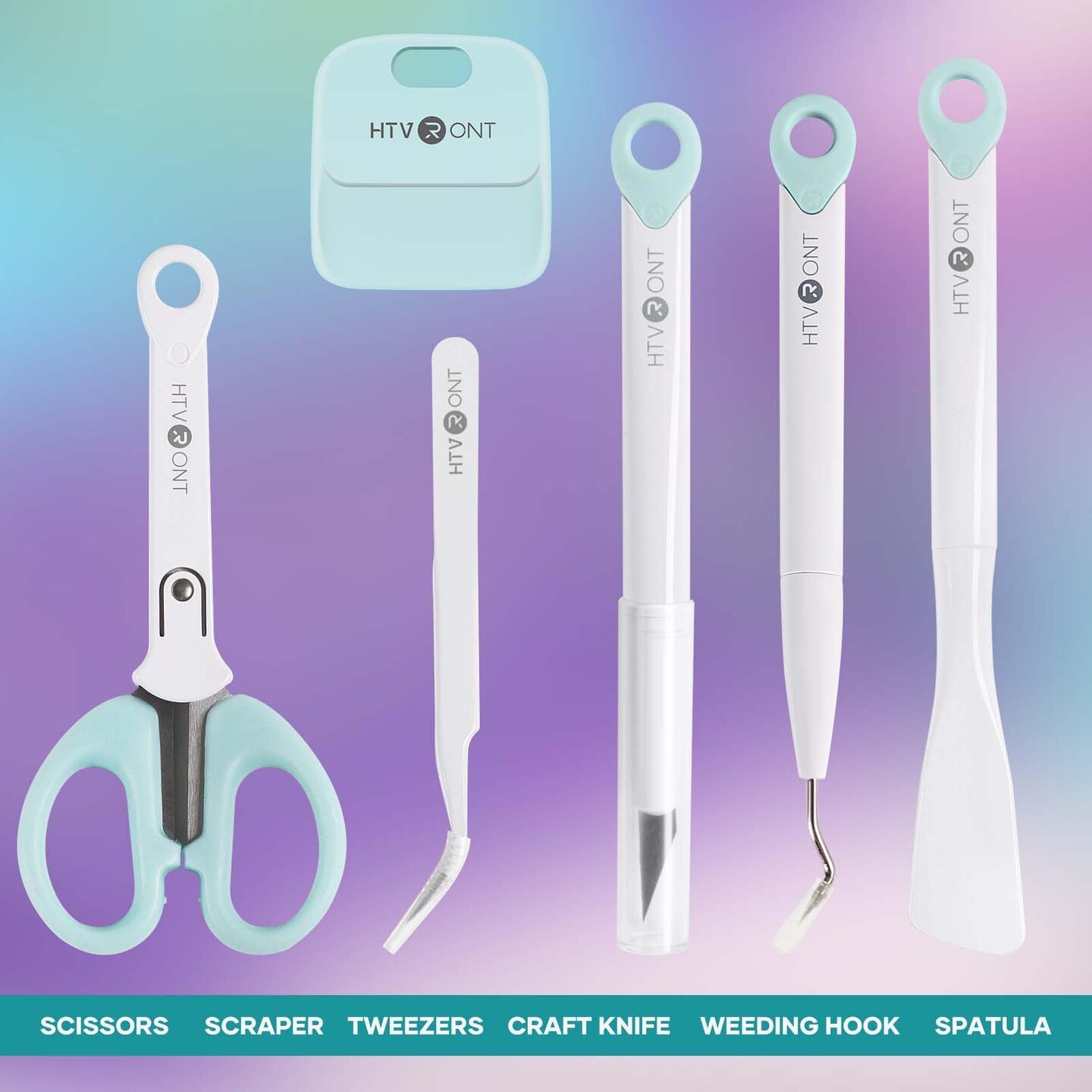 Weeding Tools for Vinyl - 6 Pieces Craft Weeding Basic Tool Set, Protable Vinyl Weeding Tool Kit for Iron-on Project, HTV Vinyl, Permanent Vinyl, Vinyl Tool Kit for Cricut Cutting Machine