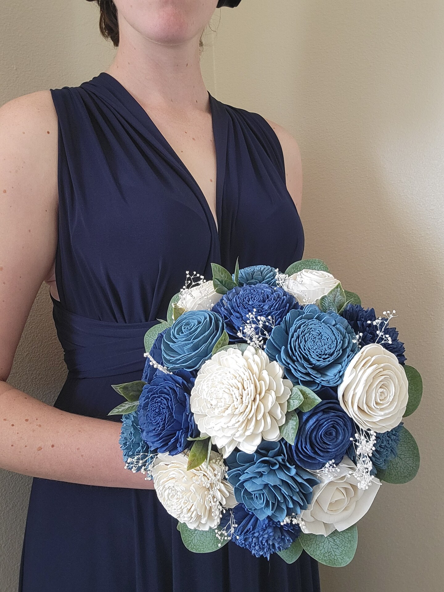 bouquet for navy blue dress Audrey Collection #202419- $310