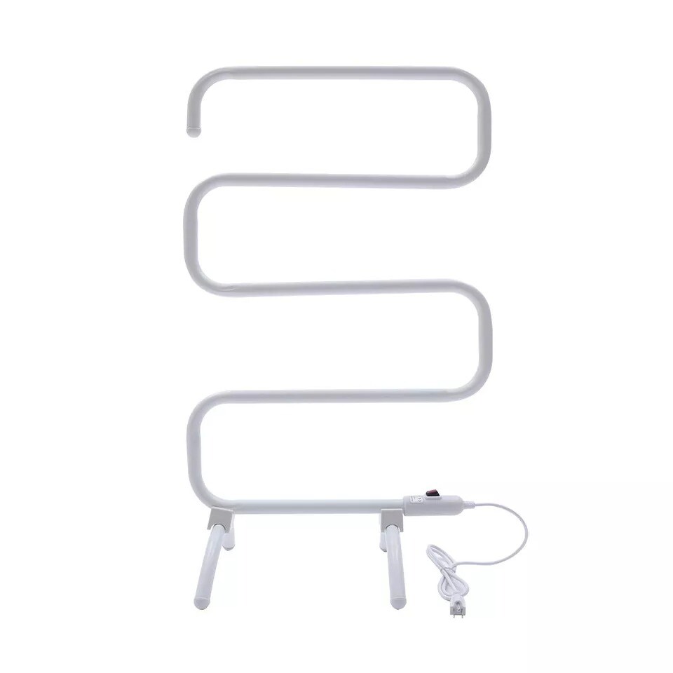 100W Electric Towel Warmer Freestanding Towel Holder Bathroom Towel Drying Rack