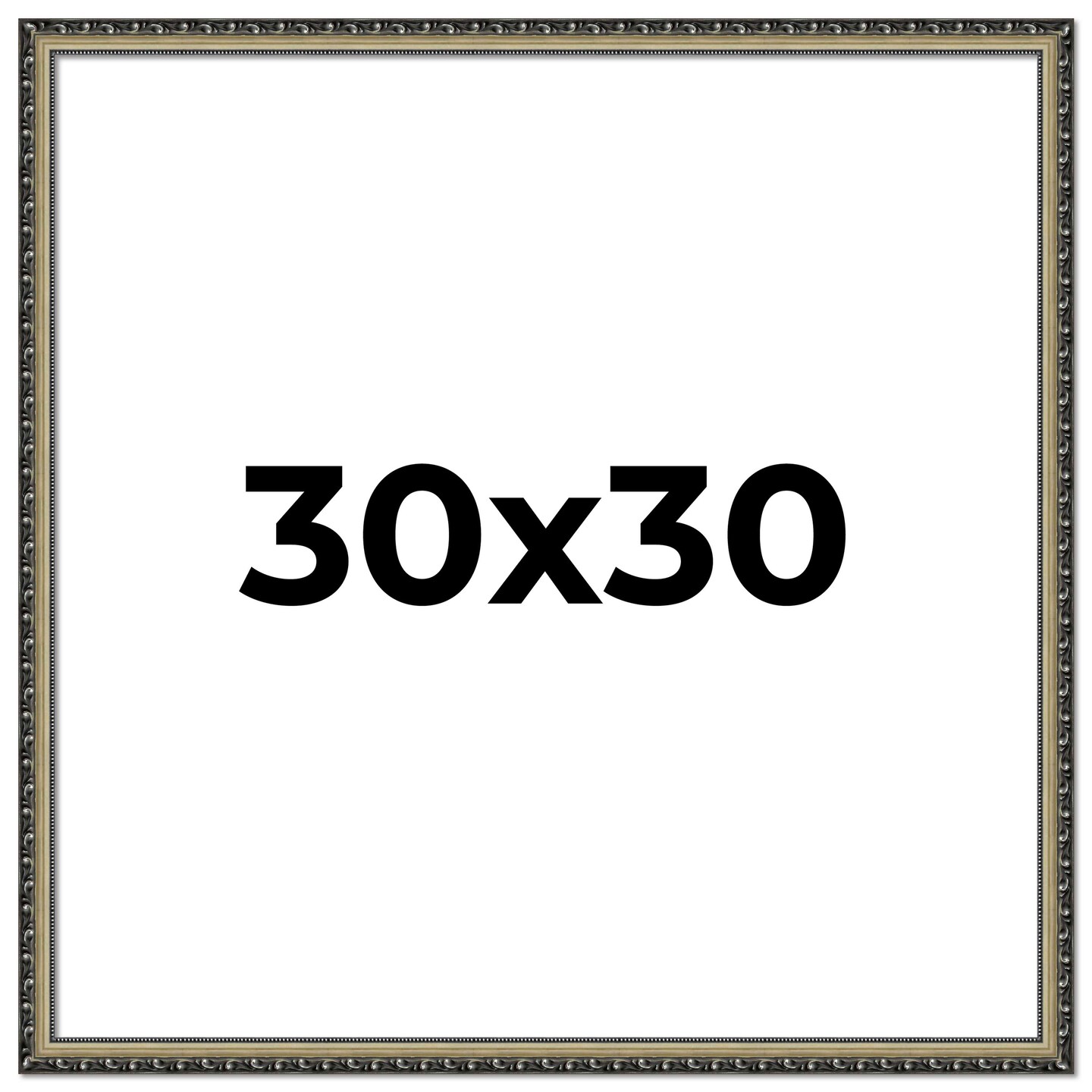 30x30 Museum-Quality Picture Frame with UV-Resistant Acrylic &#x26; Acid-Free Backing, Available in 4 Finishes - Gold, Silver, Bronze, and Black