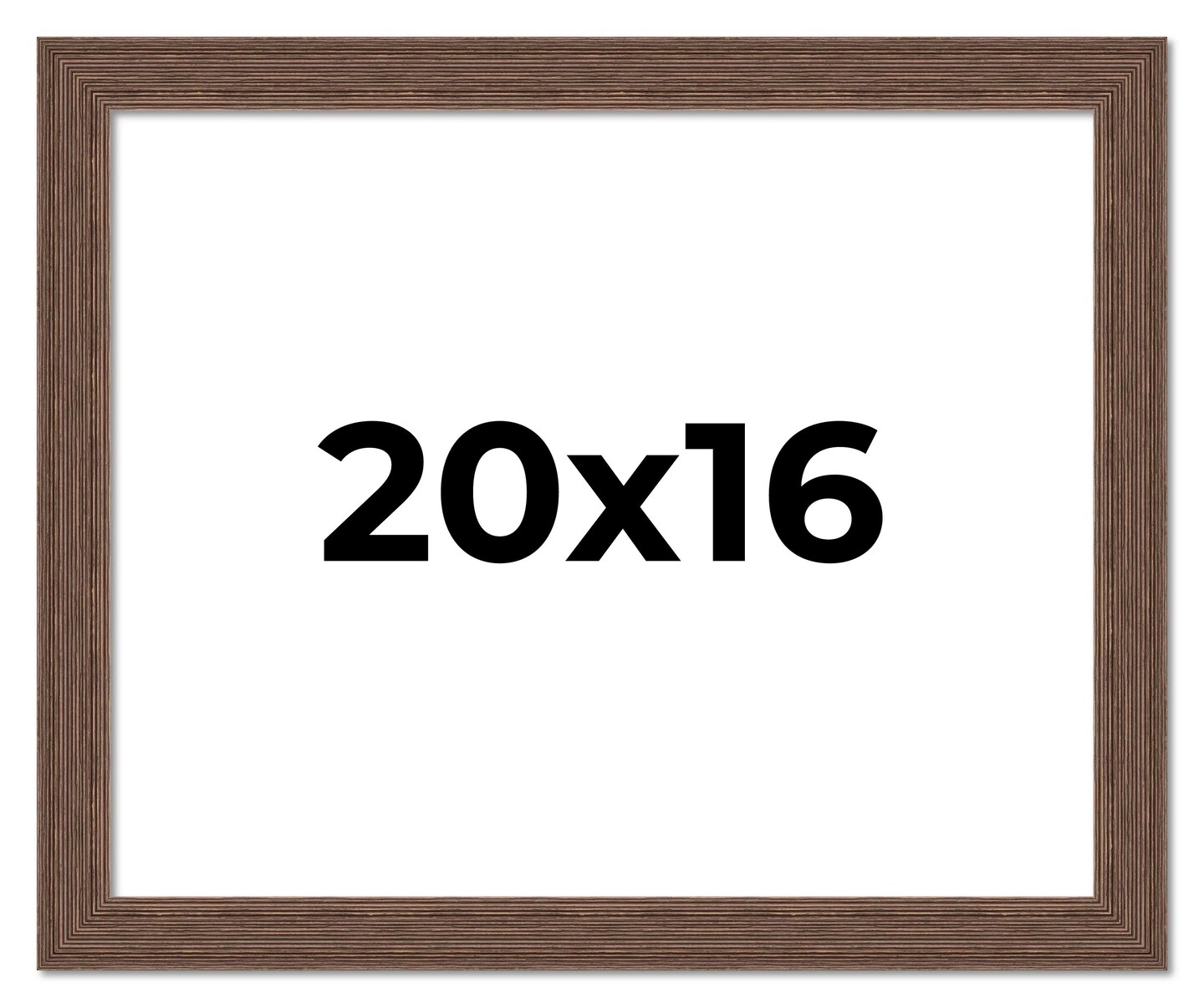 20x16 Wide Barnwood Picture Frame with UV-Resistant Acrylic & Acid Free Backing, Available in 6 Paint Finishes - Grey, Brown, White, and Black