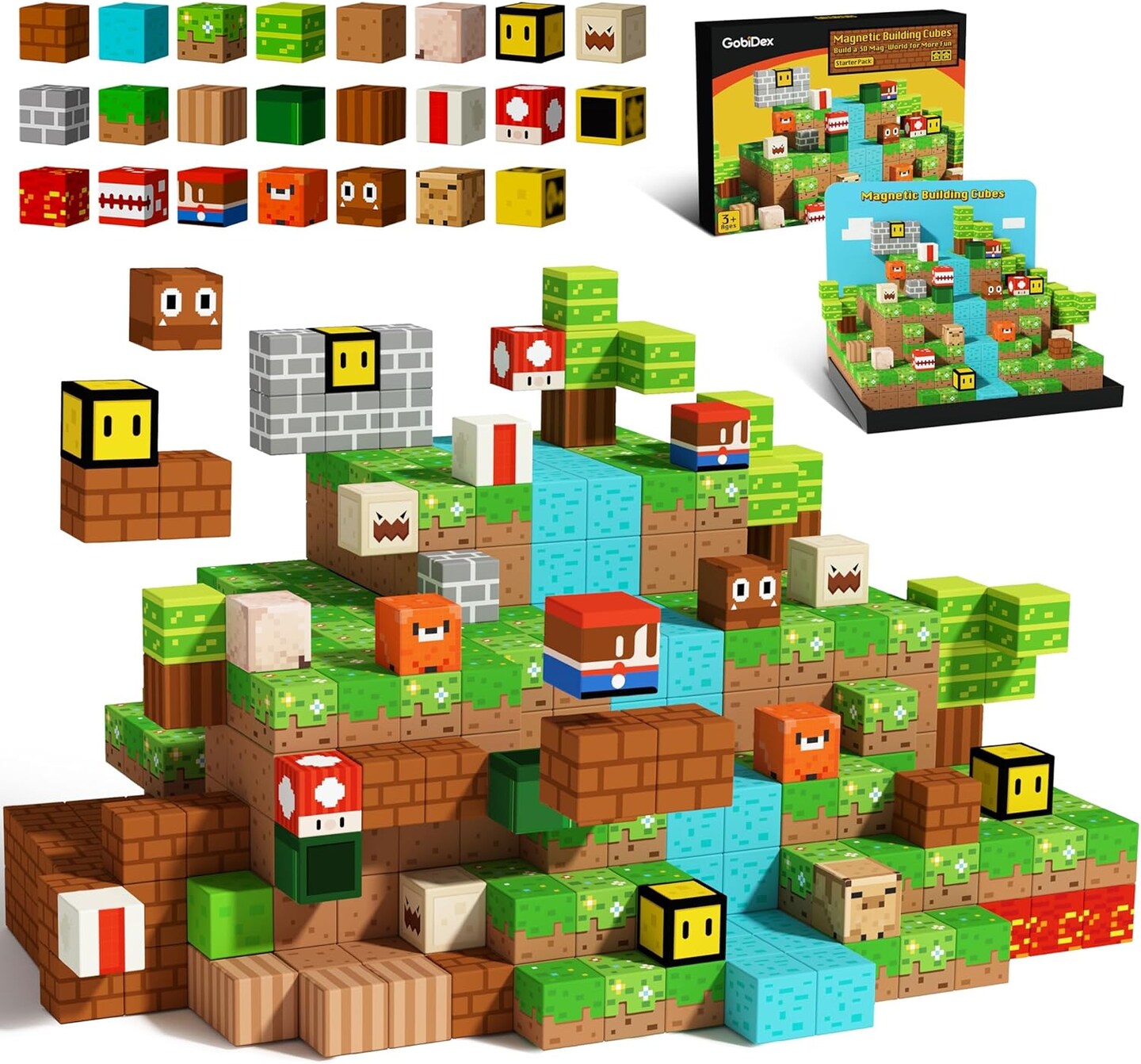 Magnetic Blocks Kids Building Toys for Boys Girls 3+, Game-Based Build MagWonder with Magnet Construction Toys, Upgraded STEM Sensory Gift for Kids Christmas Birthday