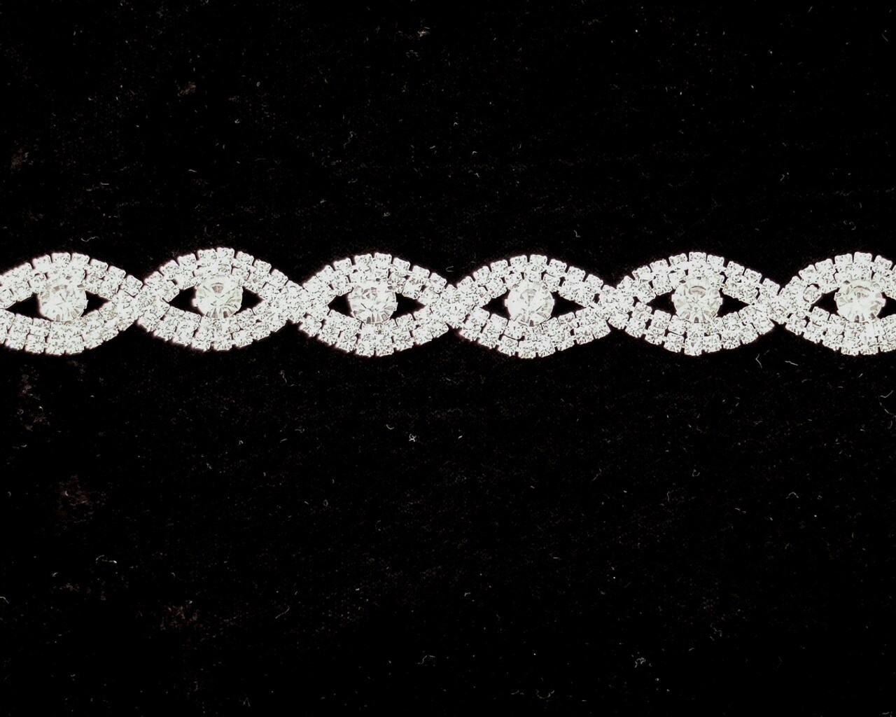 1/2&#x22; Crystal Rhinestone Fashion Trim 1 Yard Rhinestone Chain Trim