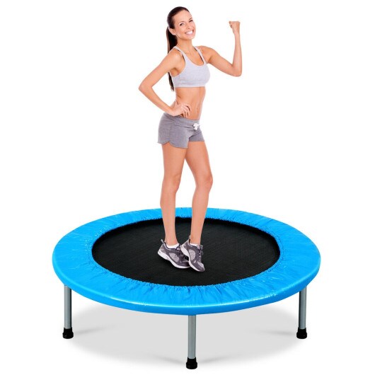 38-Inch Rebounder Trampoline with Padding and Springs for Adults and Kids