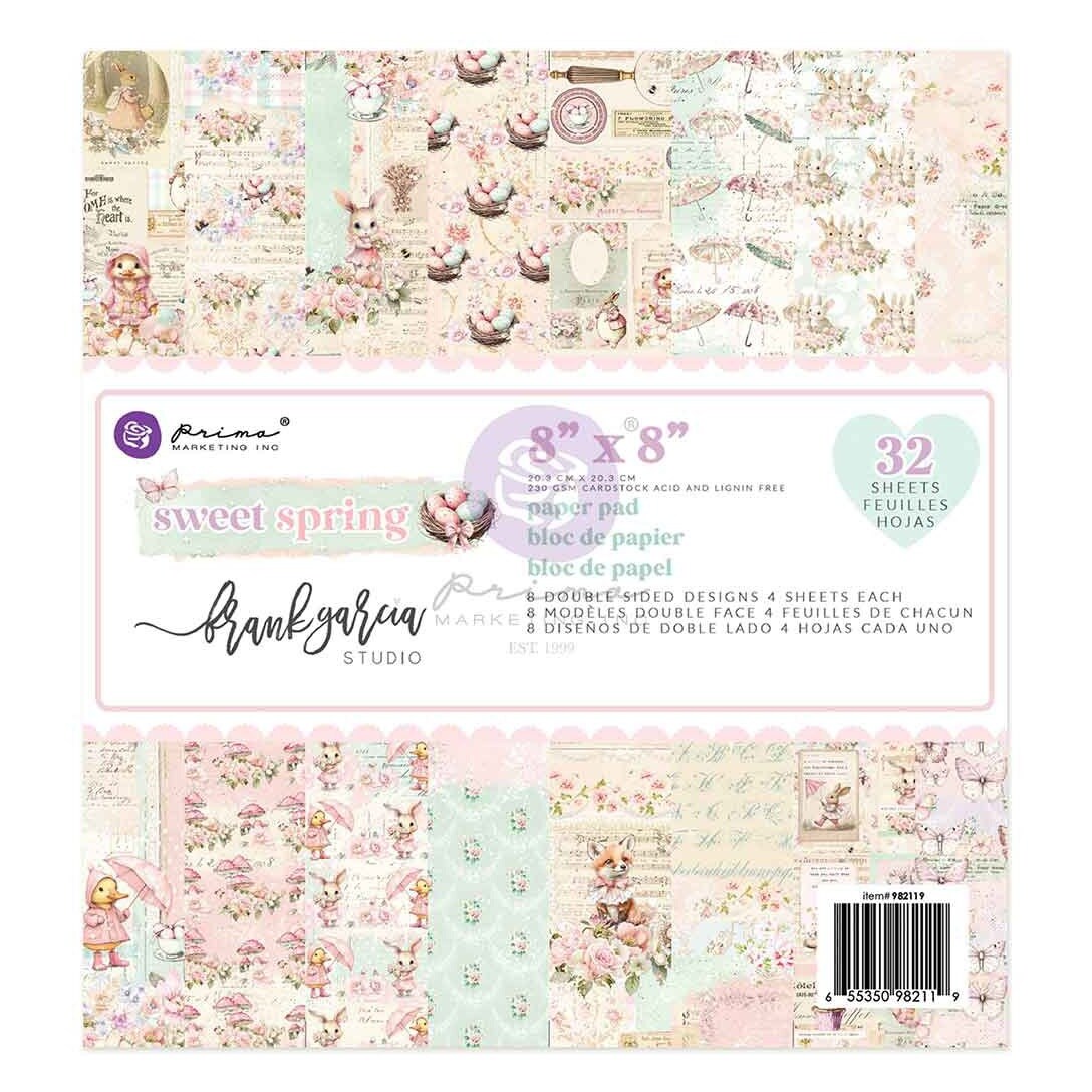 Frank Garcia Double-Sided Paper Pad 8"X8" 32/Pkg-Sweet Spring