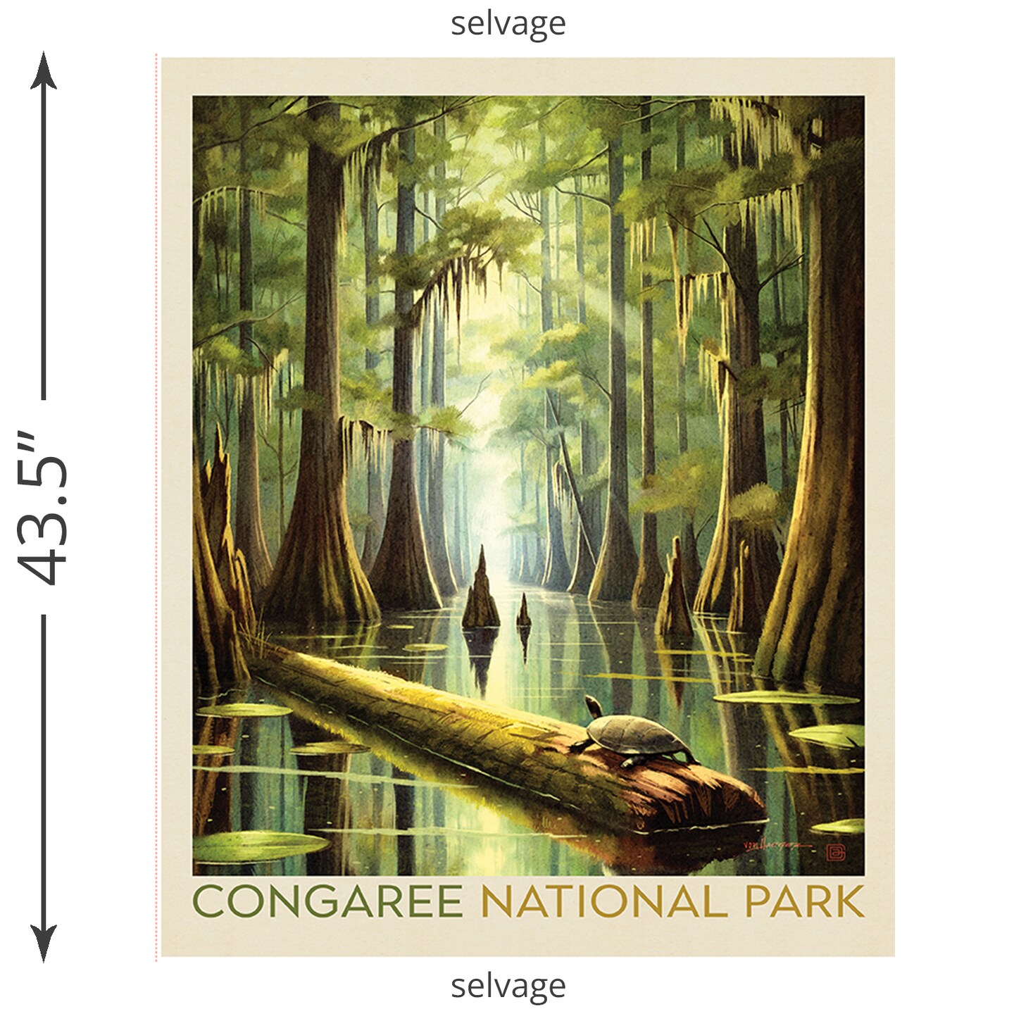 Congaree Poster Panel (2026) (pd17702-panel) | National Parks | Anderson Design Group | Riley Blake