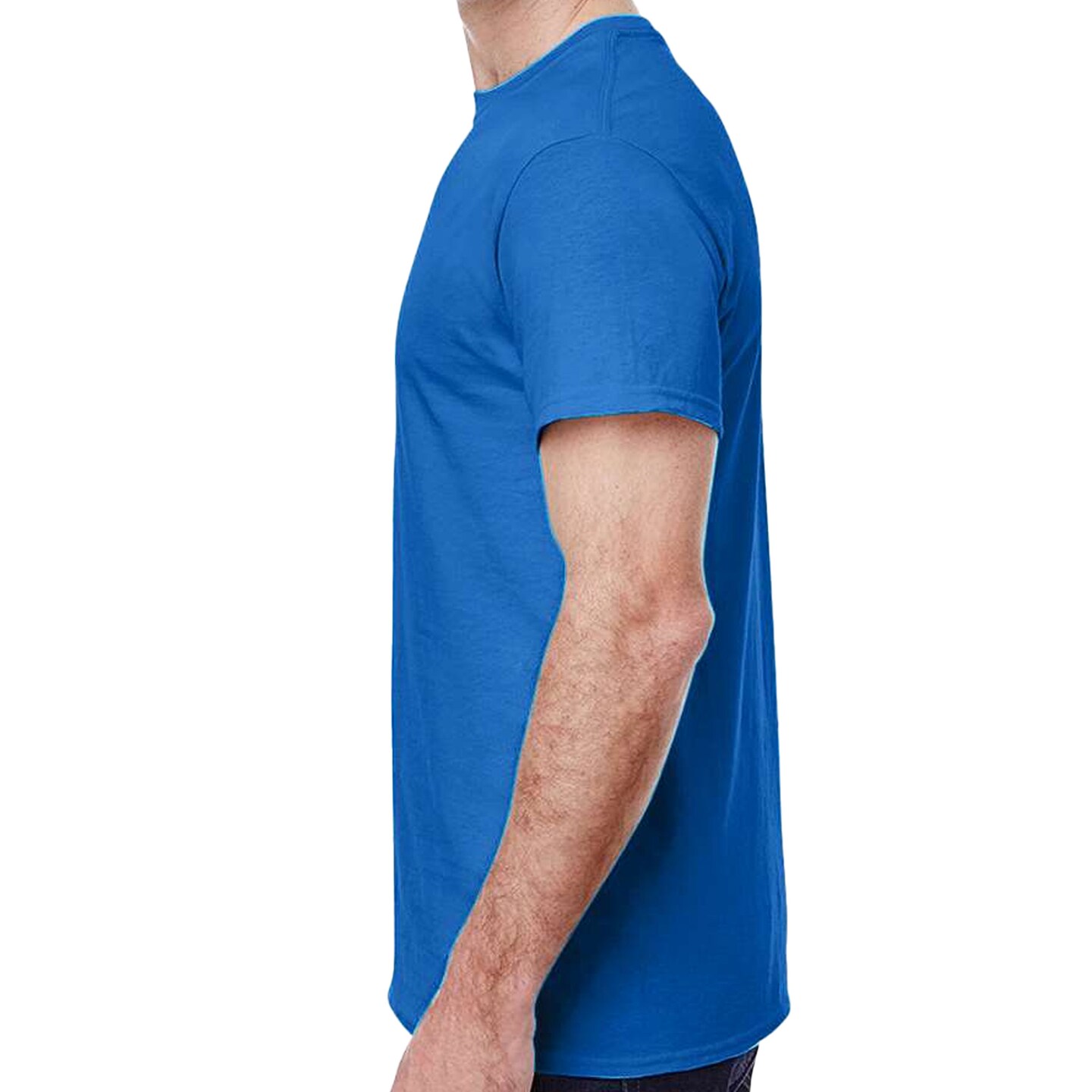 Gildan Adult's Craft-Ready Cotton Casual T-Shirts, Neon Blue Heavy Cotton Shirt