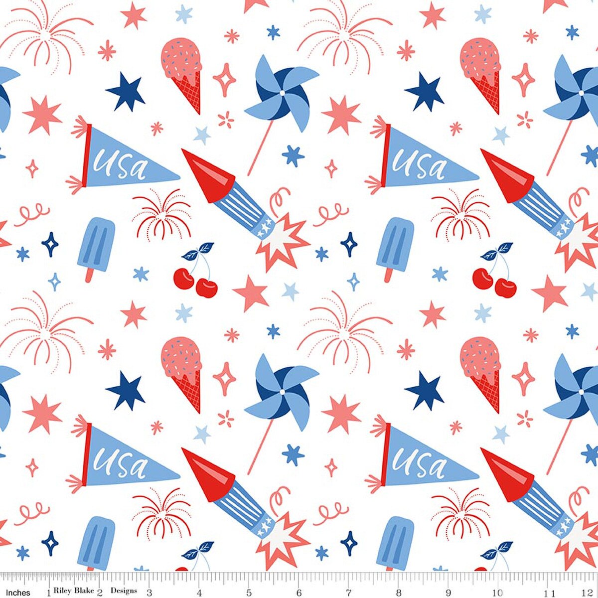 Main in White (c17200-white) | Firecracker | My Mind's Eye | Riley Blake