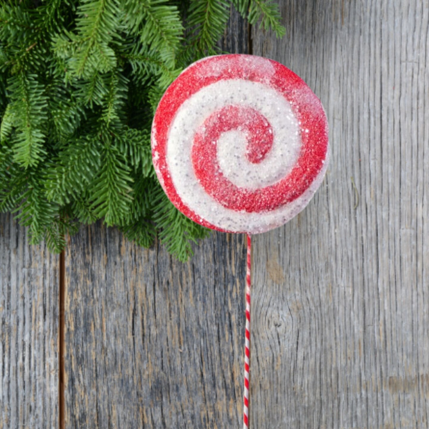 26&#x22; Lollipop Ice Pick: Red &#x26; White