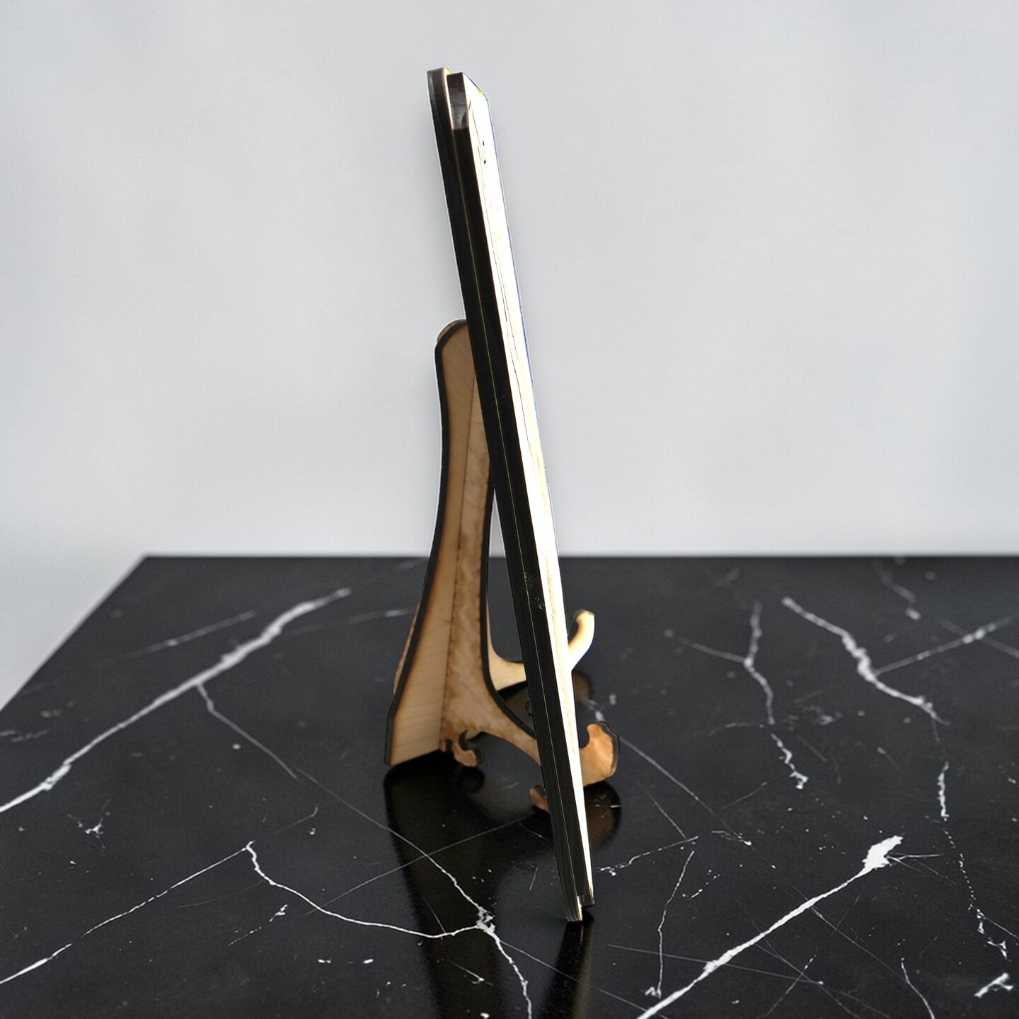 50 State American Puzzle Map - Art Kit - Raw Wood 12x18 - With Stand