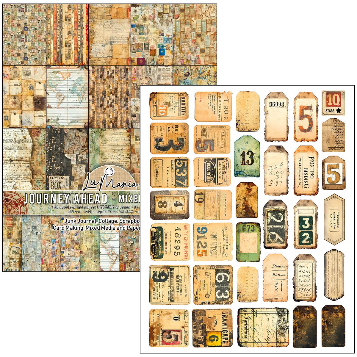 Ciao Bella LuMania - Mixed Media Book Journey Ahead A4 Maxi - LuMania