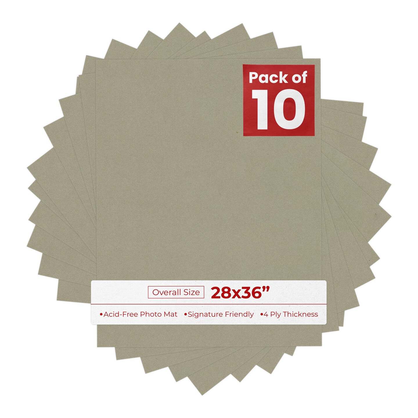 Umber Green 28x36 Uncut Mat Board - Blank Sheets, No Opening, Color ...