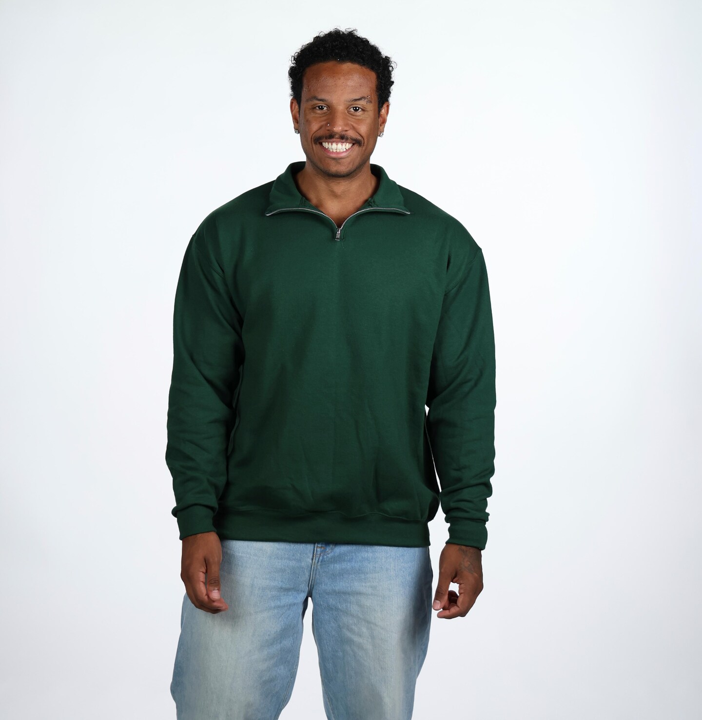 Unisex NuBlend® Quarter-Zip Cadet Collar Sweatshirt - 8 oz., Color