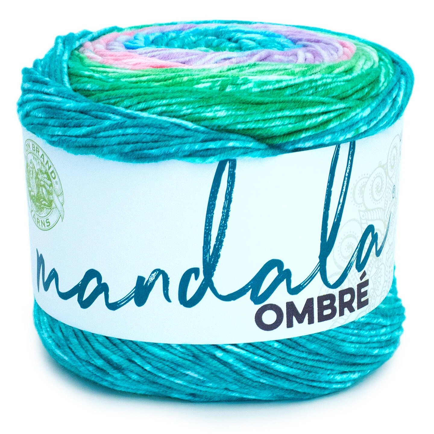 Lion Brand Yarn, Mandala Ombré Variegated Yarn for Crocheting, Knitting, and Crafts, Balance, 1 Pack, Soft, Acrylic Fiber for Cozy Blankets, Worsted Weight Sweaters and Colorful Shawls