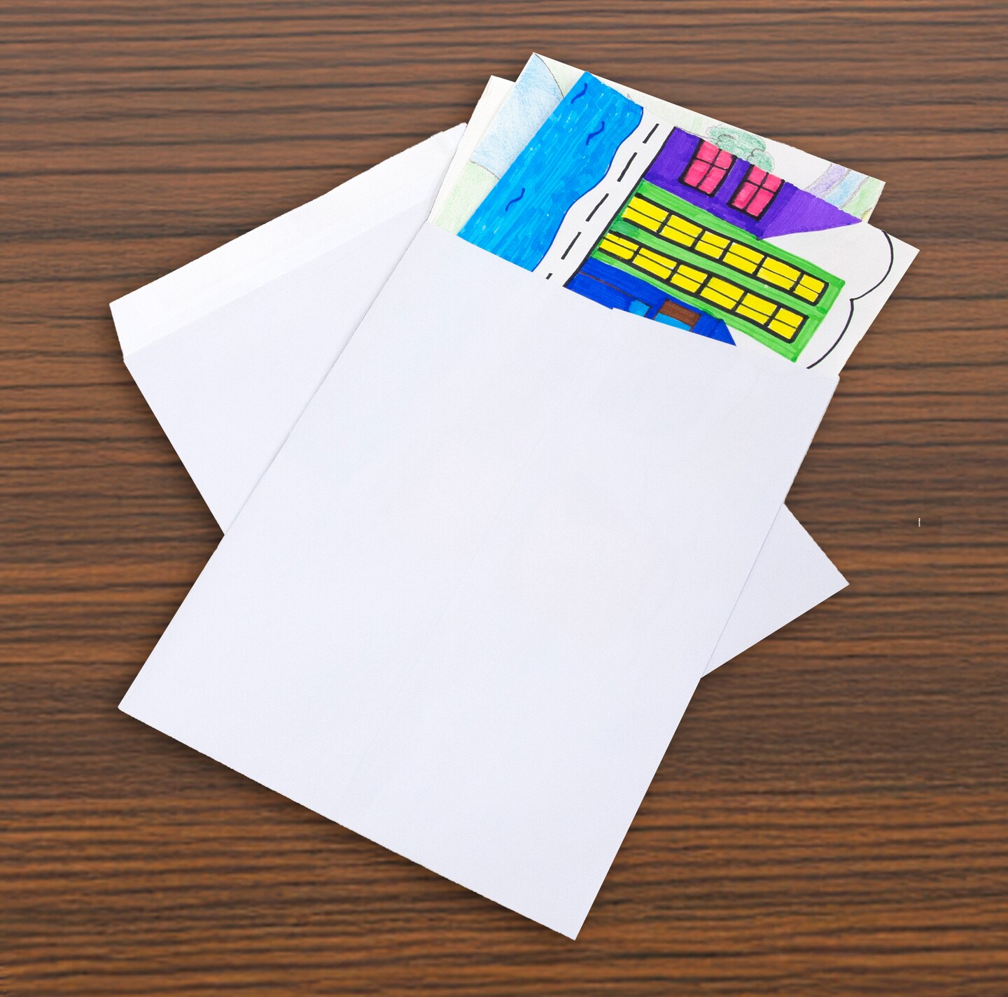 BAZIC Self-Seal White Envelope 10&#x22; X 13&#x22; (4/Pack)