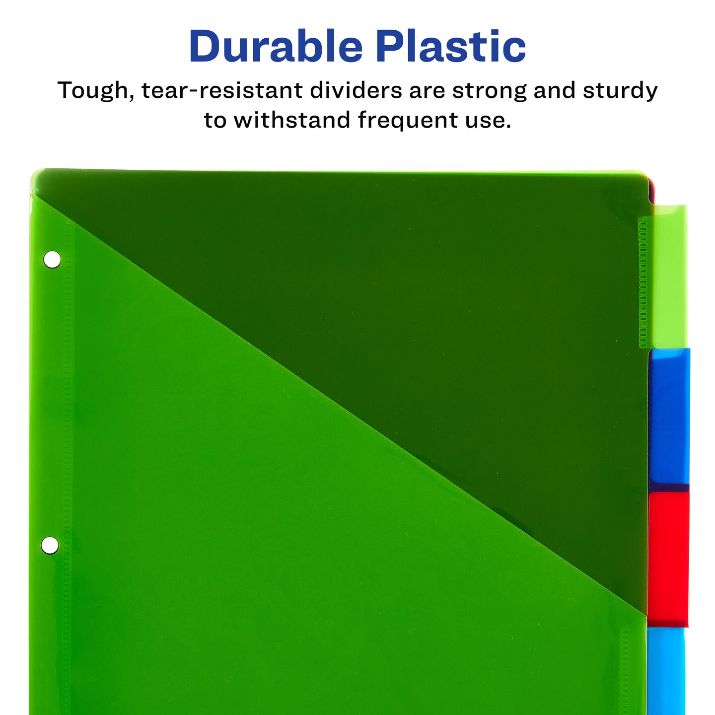 Avery Big Tab Dividers for 3 Ring Binders, 5-Tab Set, Two-Pocket Plastic Binder Dividers, Insertable Big Tabs, Multicolor, Works With Sheet Protectors, 1 Set (11906) - 24 Pack