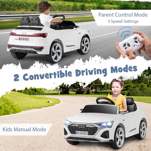 Licensed Audi SQ8 12V Kids Ride-On Car with Remote Control and 3 Speed Modes