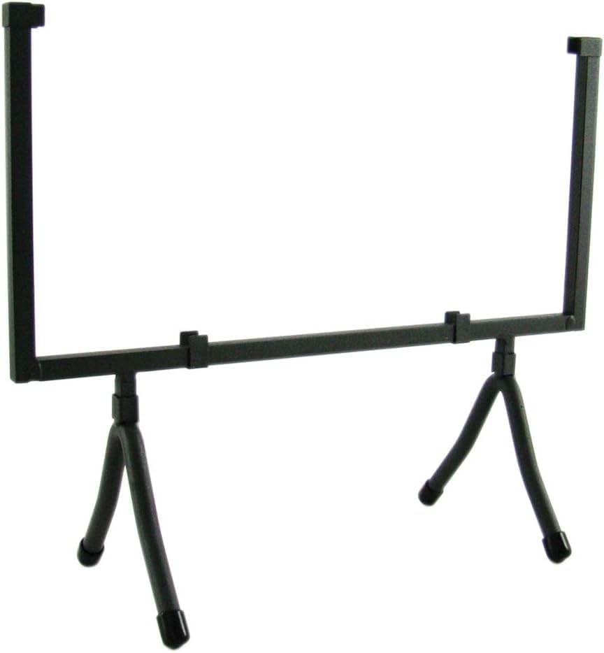12 Inch Square Black Wrought Iron Metal Art Craft Collapsible Table Display Stand, Fused Glass Art Base, Plate Stand/Plate Holder, Square Art Panel Stand