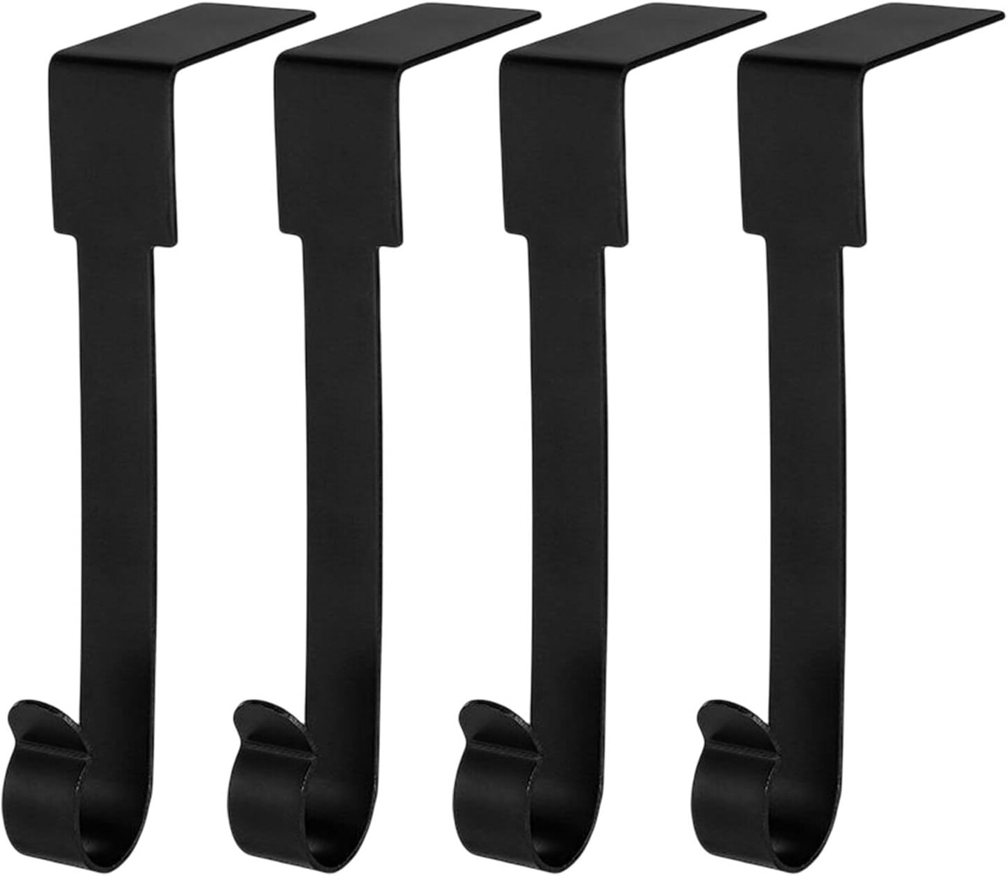 4 Pack Christmas Stockings Holder Hanger,Metal Hooks for Hanging Christmas Stockings,Stocking Holders for Mantle for Christmas&#x2002;Decorations (Black)