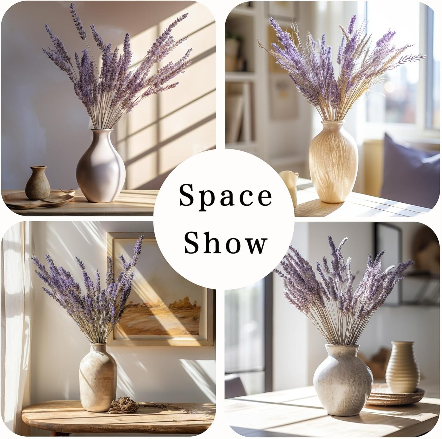 140pcs Dried Lavender Purple Flower 15inchs Dried Lavender Bouquet for Vase Home Weeding Decoration Flower Arrangements