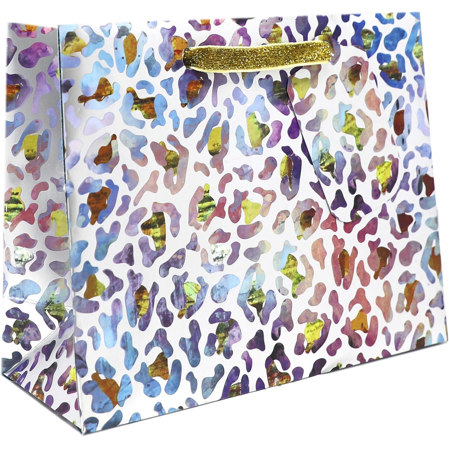 Pack/6: Fancy Leopard Print Gift Bag - 7-1/2 x 3 x 6&#x22;