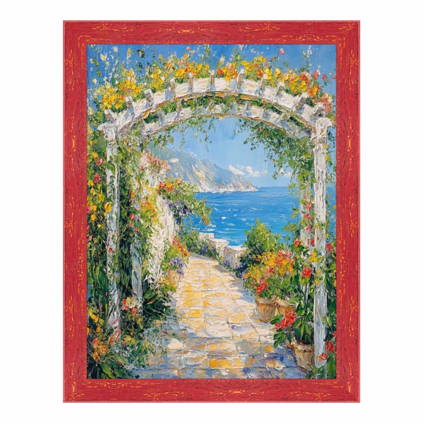 Slim Red Chabi Chic Farmhouse Barnwood Rustic Picture Frame 24x48 frame