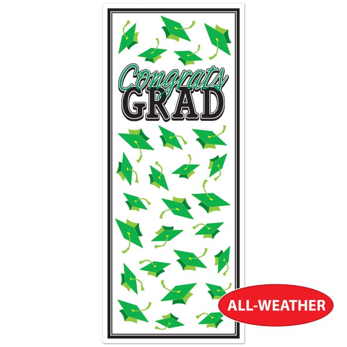 12 Pack Beistle Green Congrats Grad Door Cover