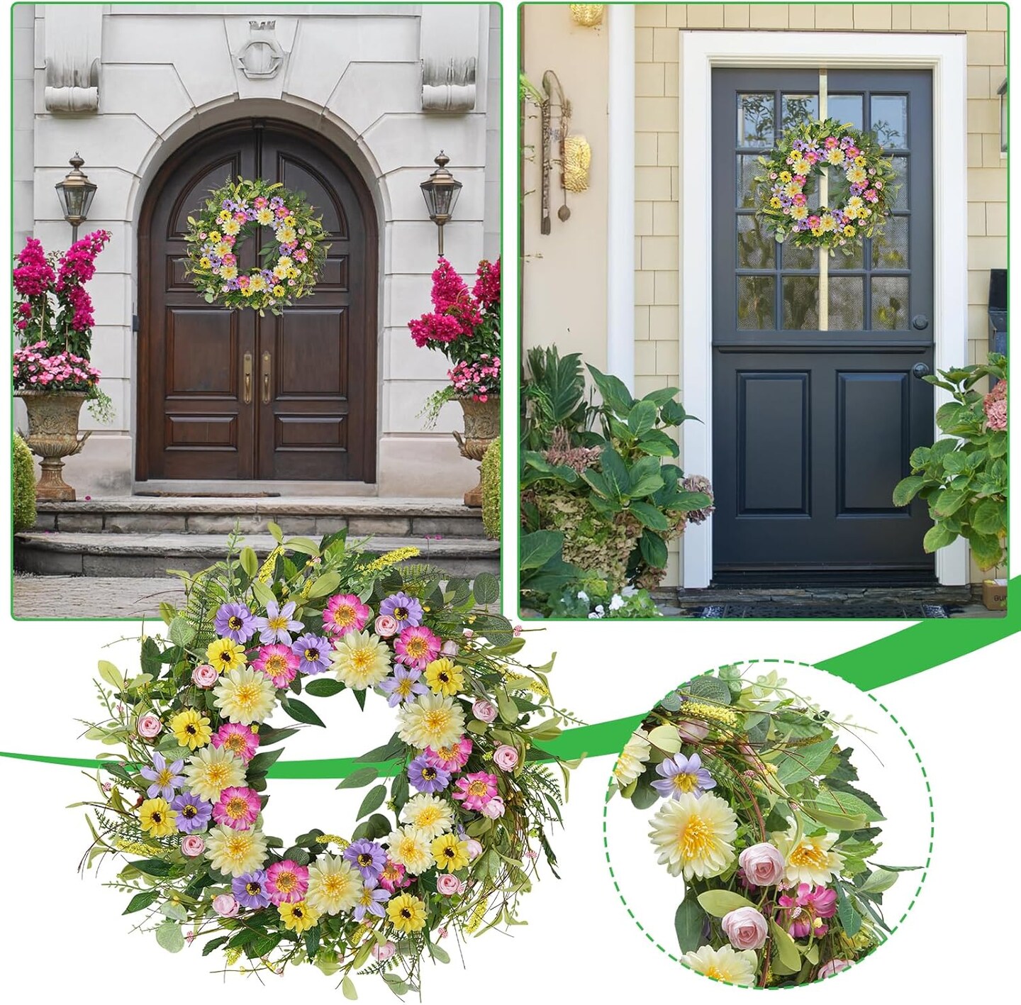 24 Inch Spring Wreaths for Front Door