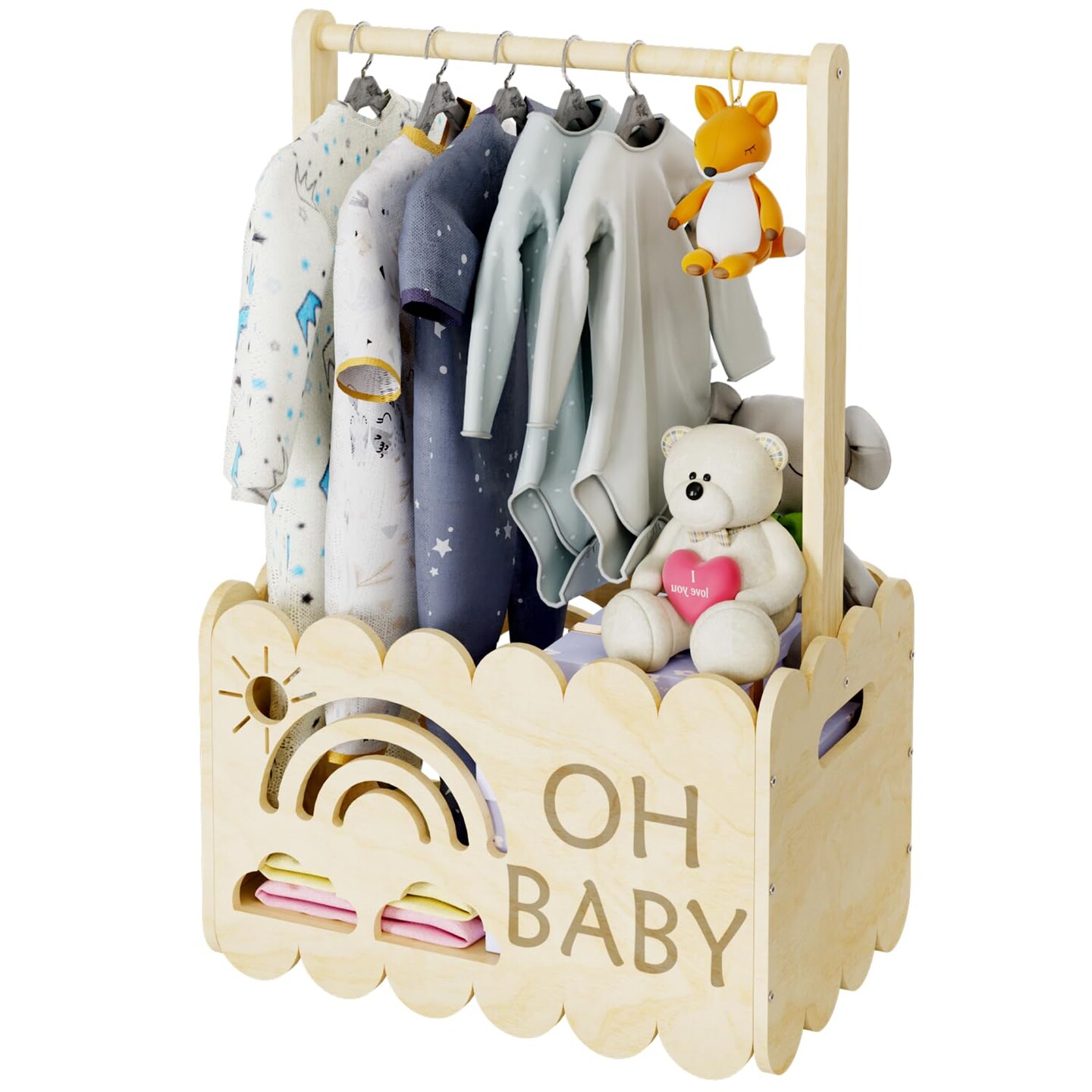 Wooden Baby Shower Crate Closet