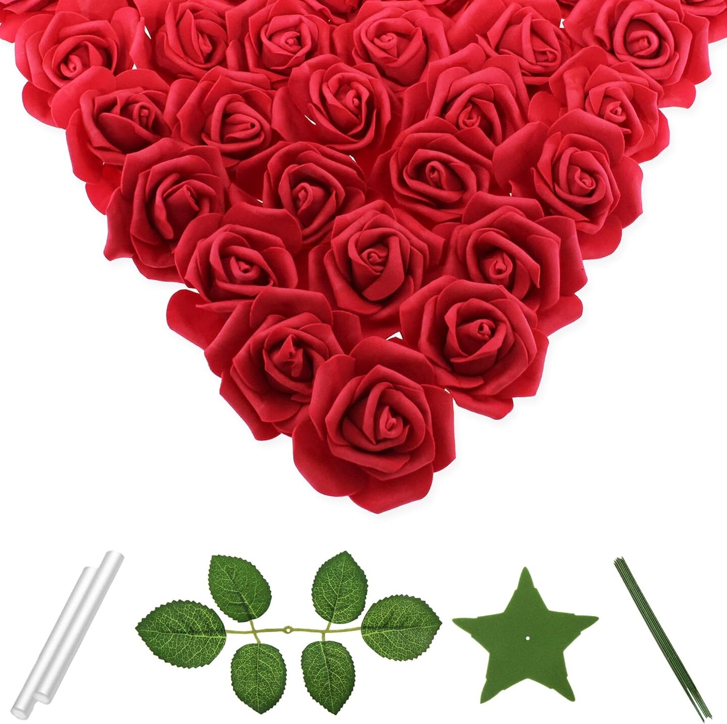 100 Pcs 3 Inch Artificial Flowers Centerpiece Arrangement