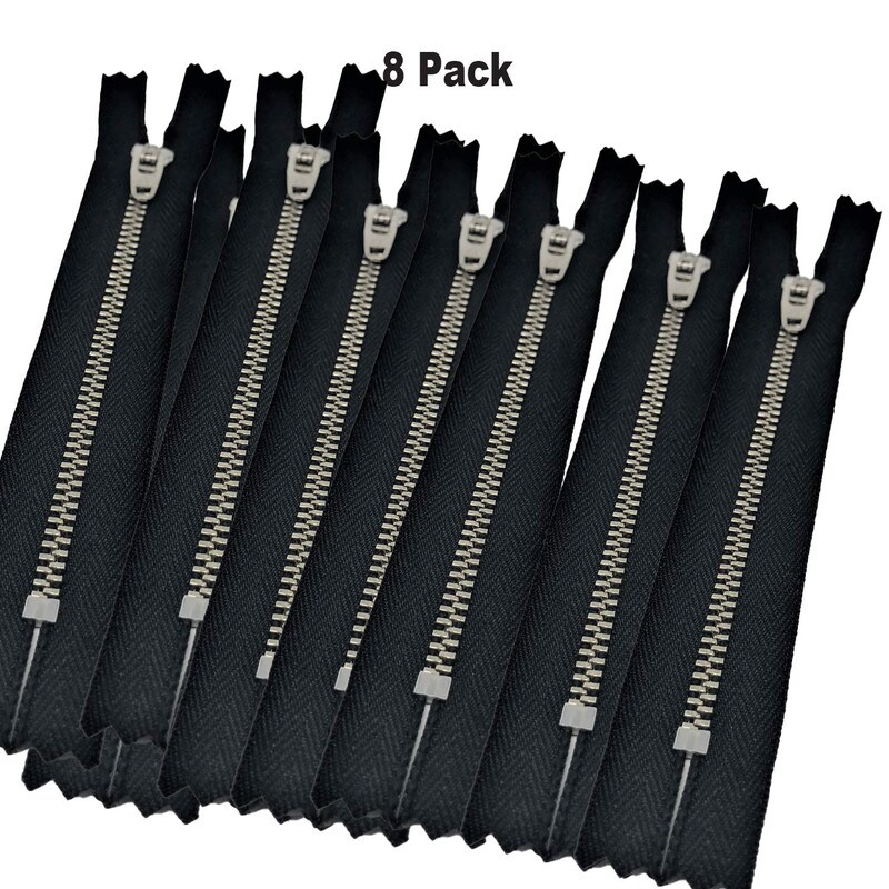 Black Nickel Zipper Closed Bottom 4.5MM