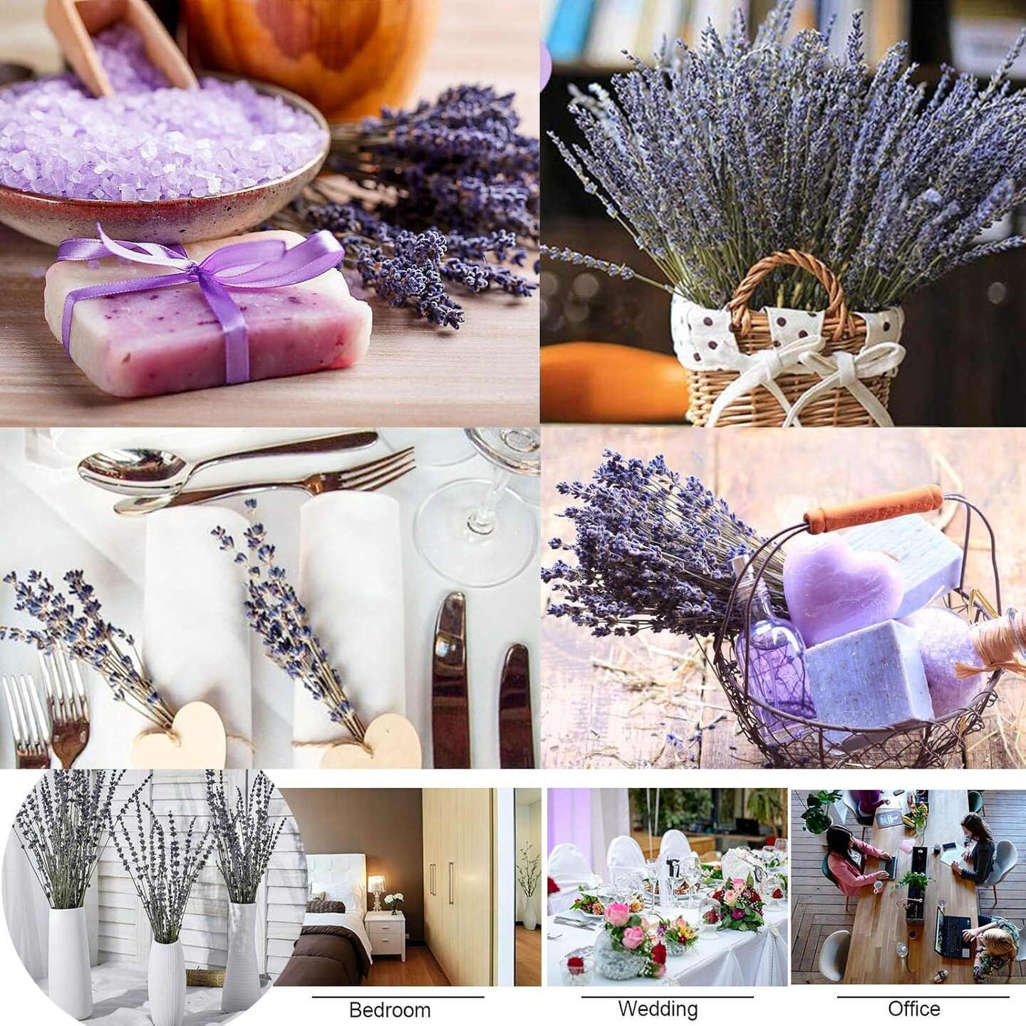 Dried Lavender Bundles Lavender Bunches Dry Lavender Flowers for Home Decor, Crafts, Wedding Bouquets