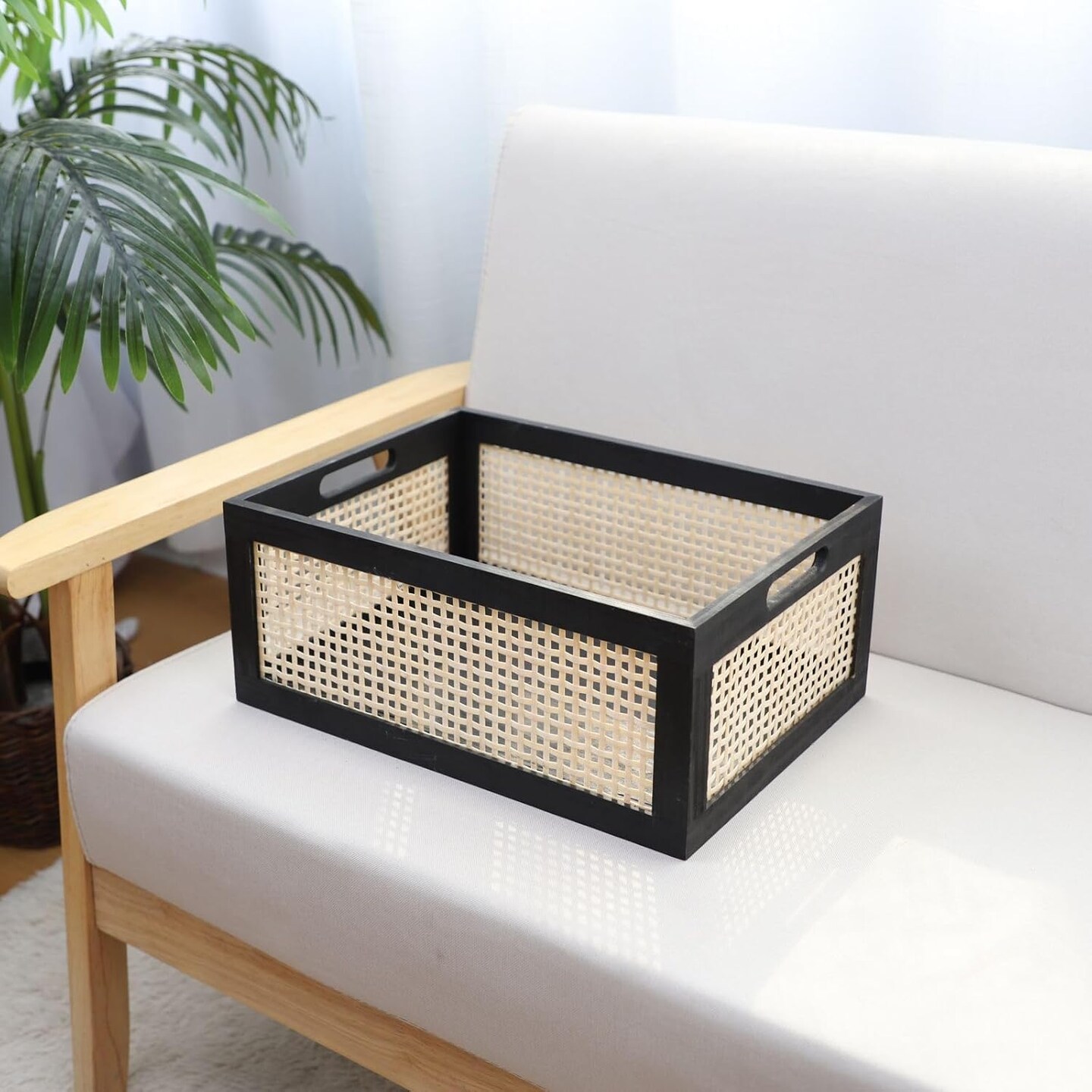 Decorative Organizer Crates Box with Built-in Handle