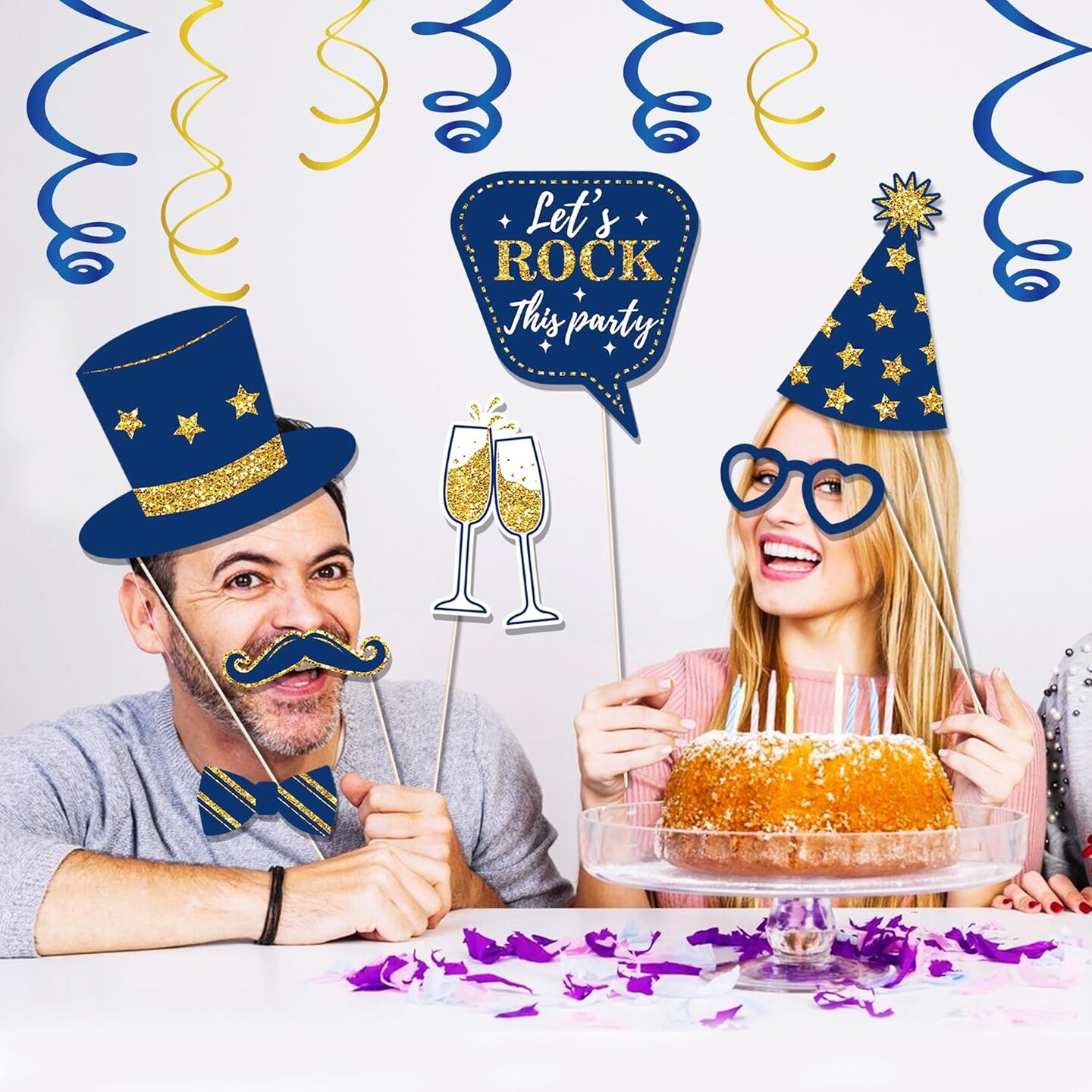 36 PCS Birthday Photo Booth Props Party Supplies