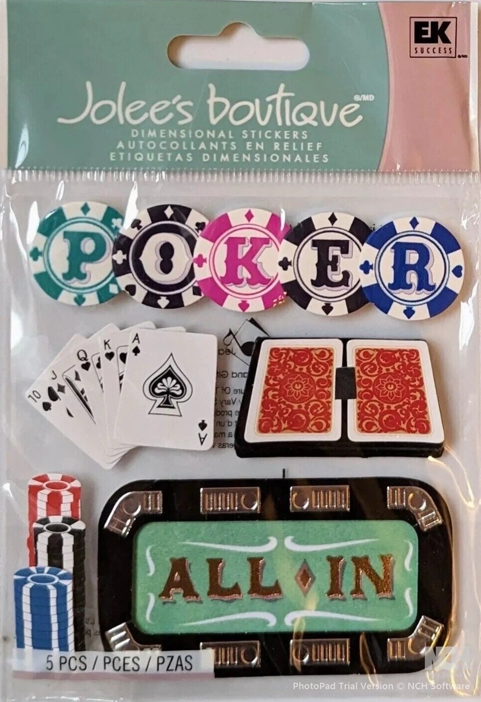 Jolee&#x27;s Boutique Poker Dimensional Stickers