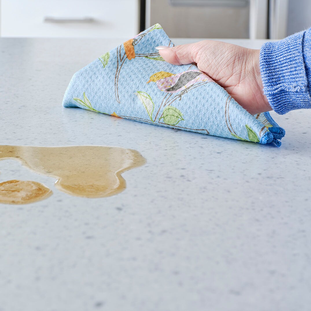 Floral Finch & Friends All-Purpose Microfiber Towels, Set of 4