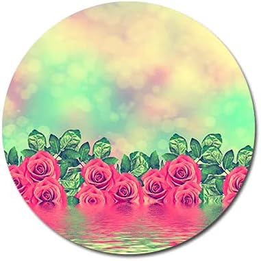 Set of 4 Delicate Flowers Round Coaster
