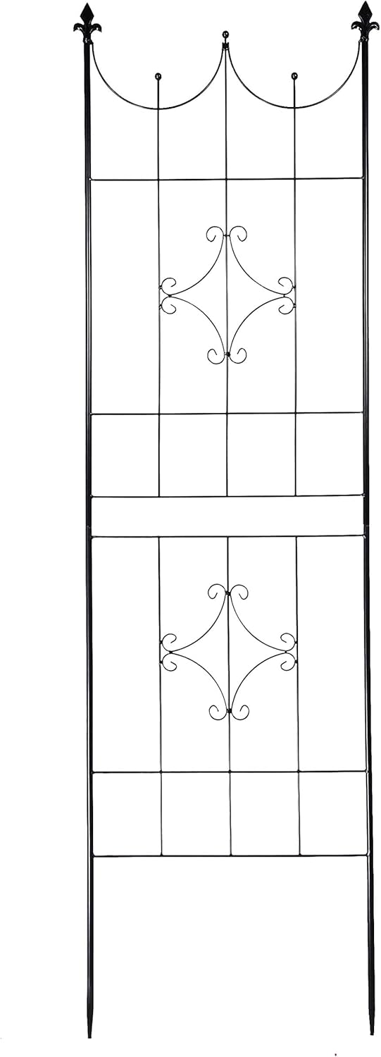 Larger Garden Trellis Plant Support Wire Lattice Grid Panel Stake Fence, 70&#x22;x20&#x22;