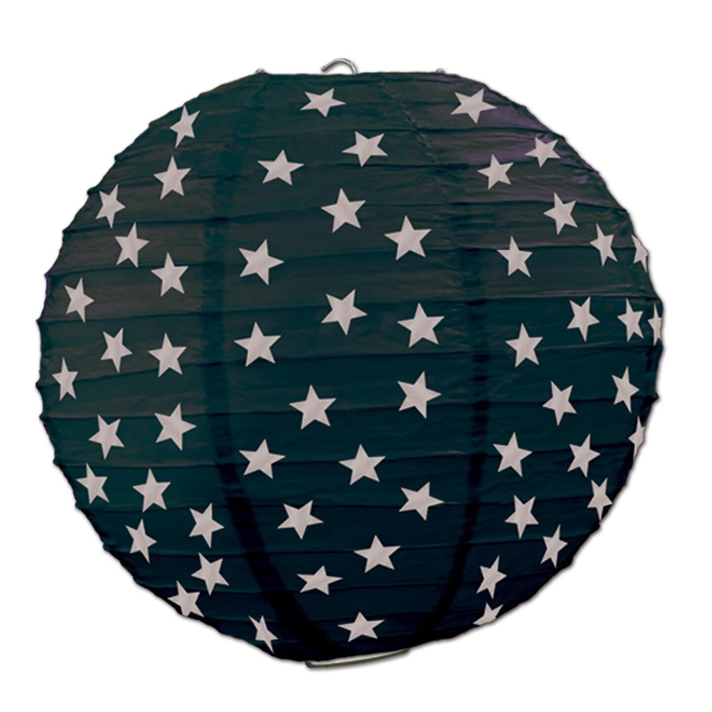 18 Pack Beistle Star Paper Party Lanterns - black/silver